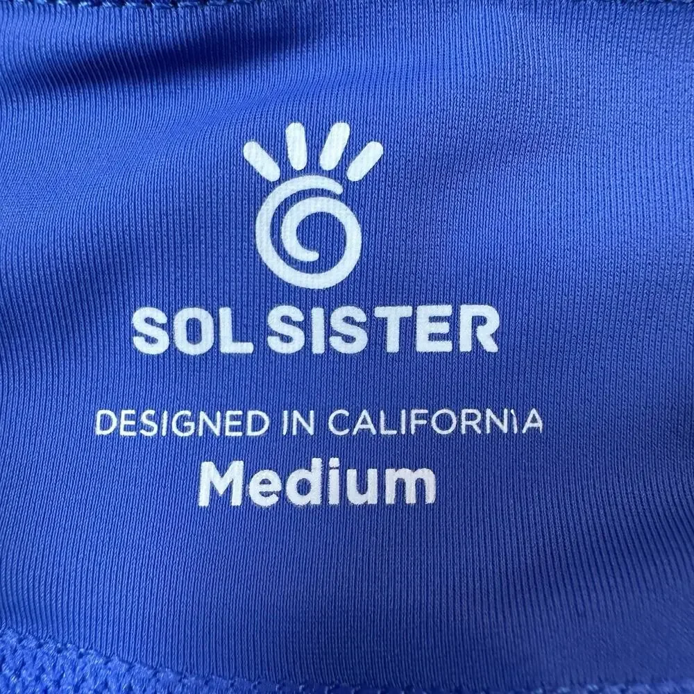 Sol Sister 2 in 1 Swim Skirt Leggings Skort Blue Athletic Medium